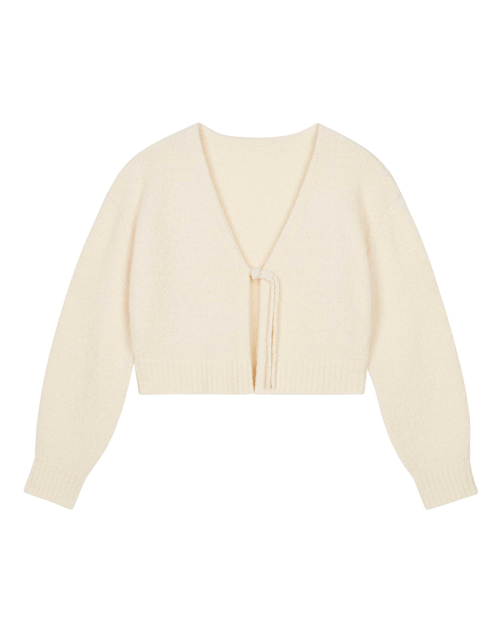 white knot cardigan