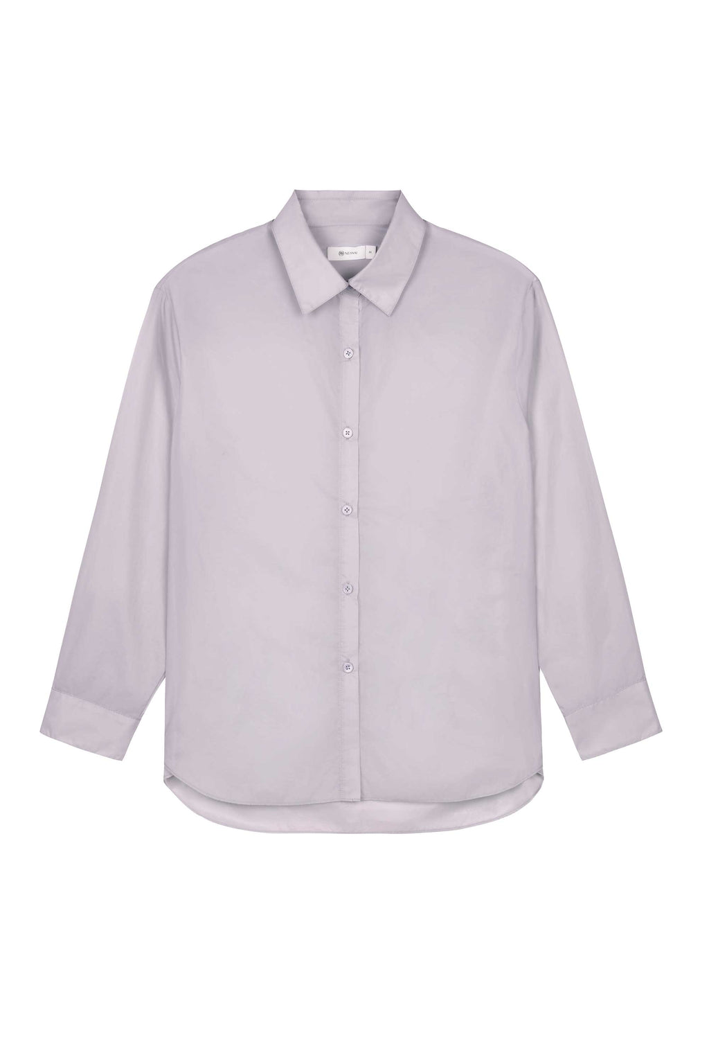 flat lay of light purple shirt