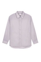 flat lay of light purple shirt