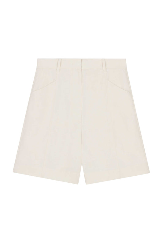 Linen-Blend Bermuda Shorts