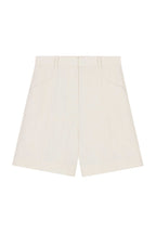flat lay of white shorts