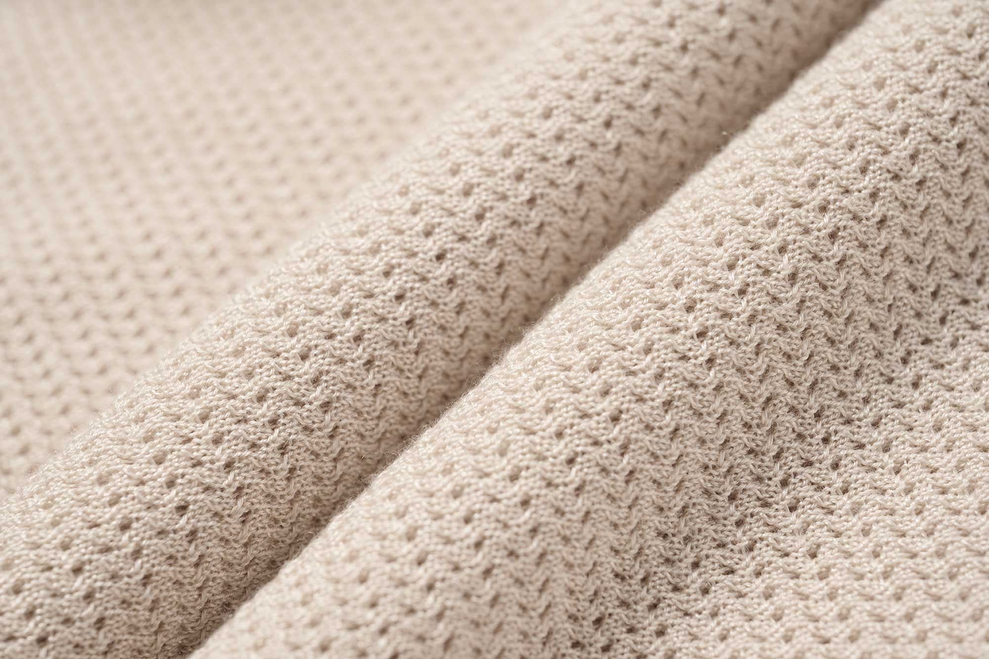 close up of knitted fabric