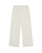 flat lay of the light beige cropped pants. 