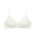 flat lay of white bra