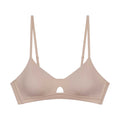 flat lay of nude bra