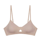 flat lay of nude bra