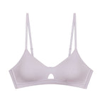 flat lay of light purple bra