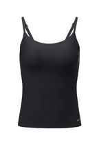 Flat lay image of black camisole