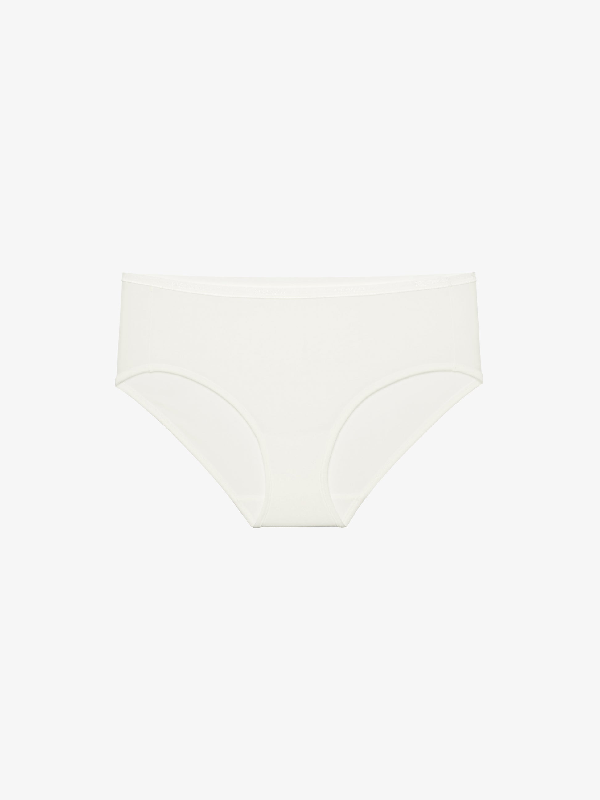 Flat lay image of white brief