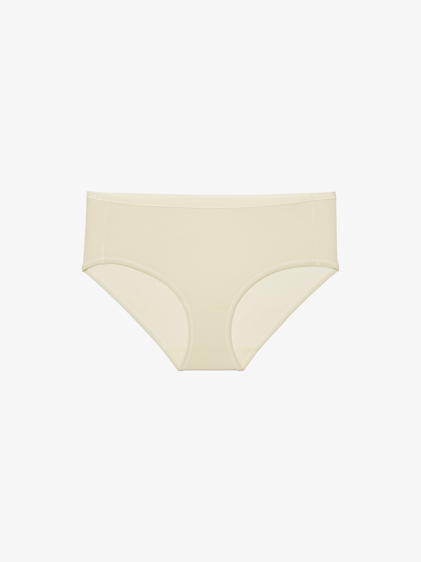 Flat lay image of beige brief