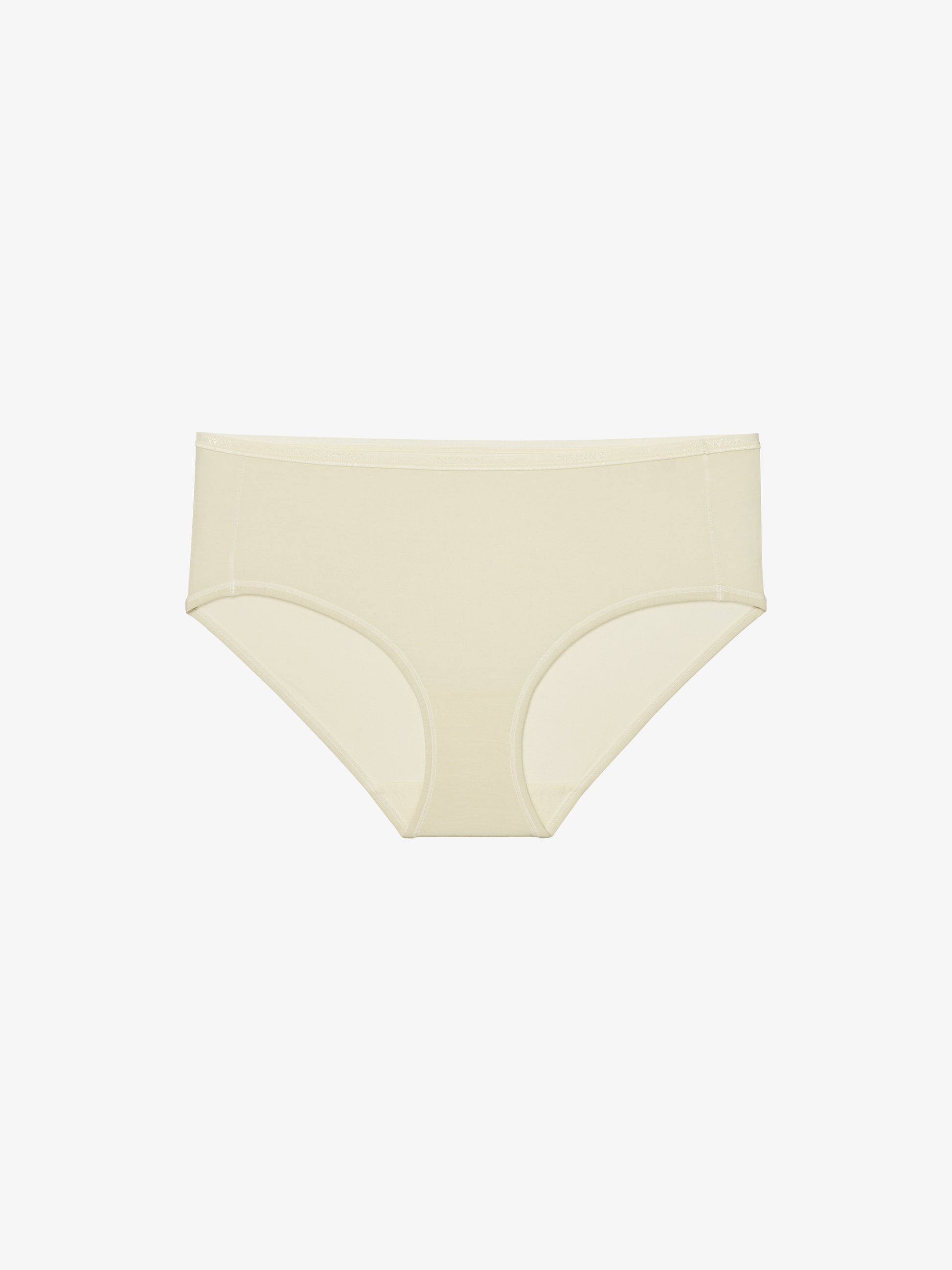 Flat lay image of beige brief