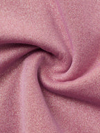 Closeup of pink metallic fabric