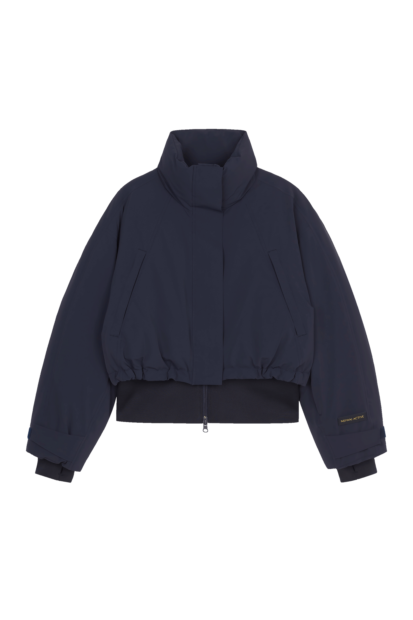 image of navy down jacket