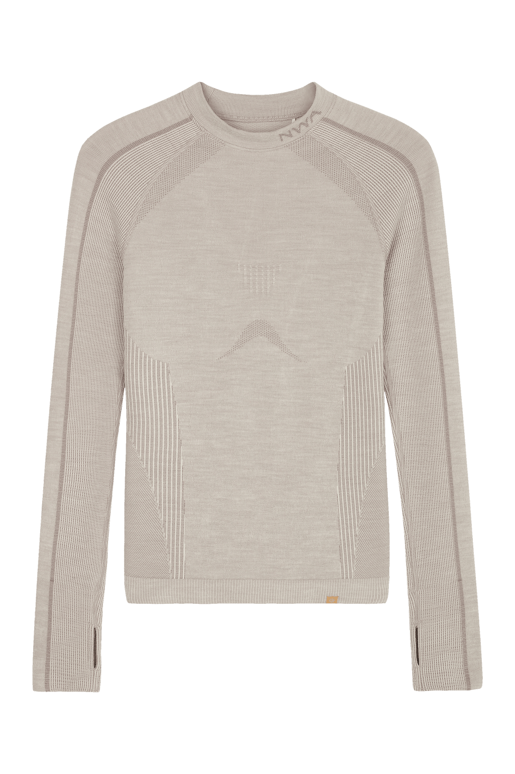 flat lay image of cream mock neck top