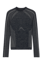 flat lay image of navy mock neck top