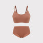 rust color bra and brief