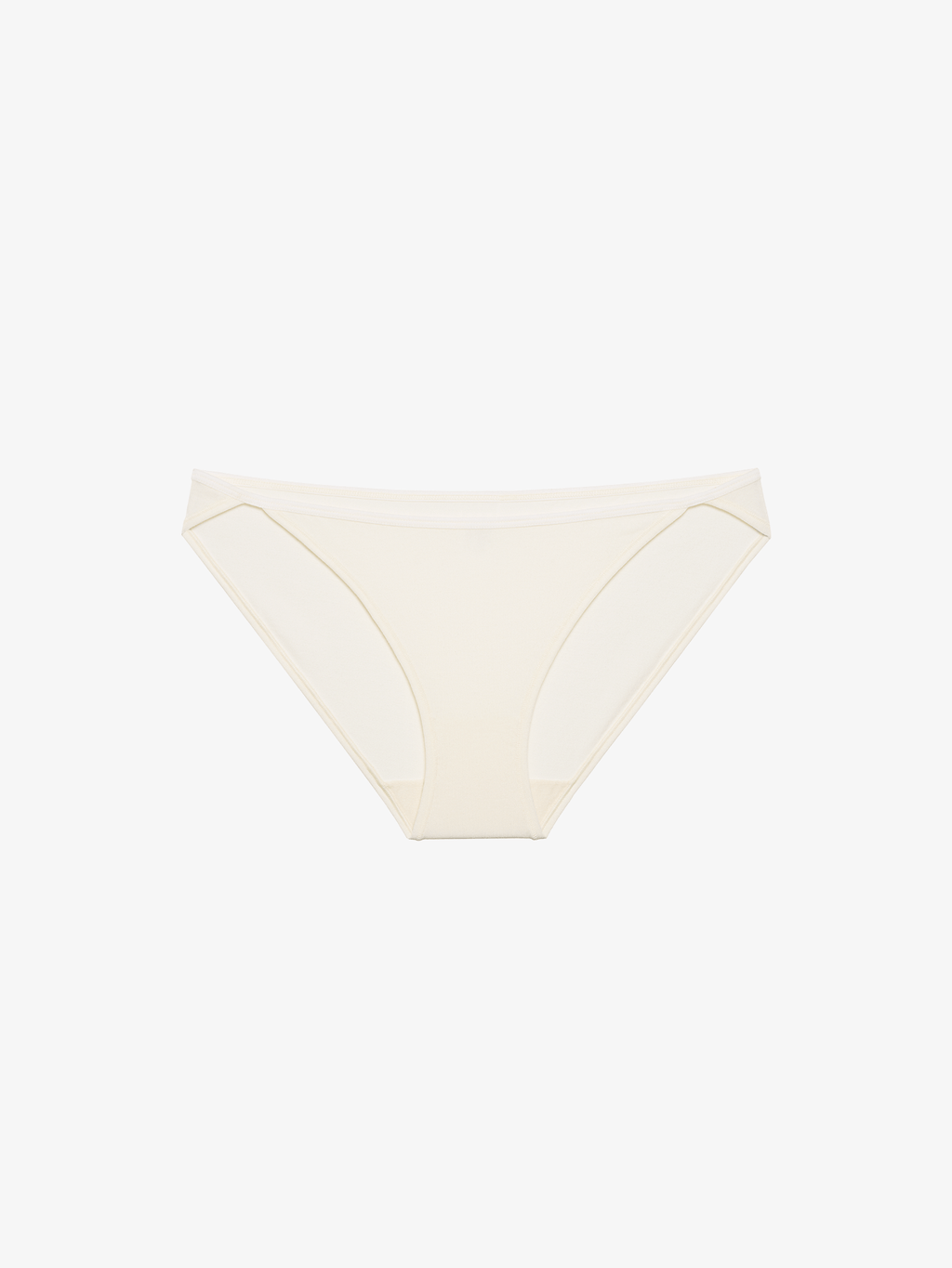 Flat lay of cream colored brief