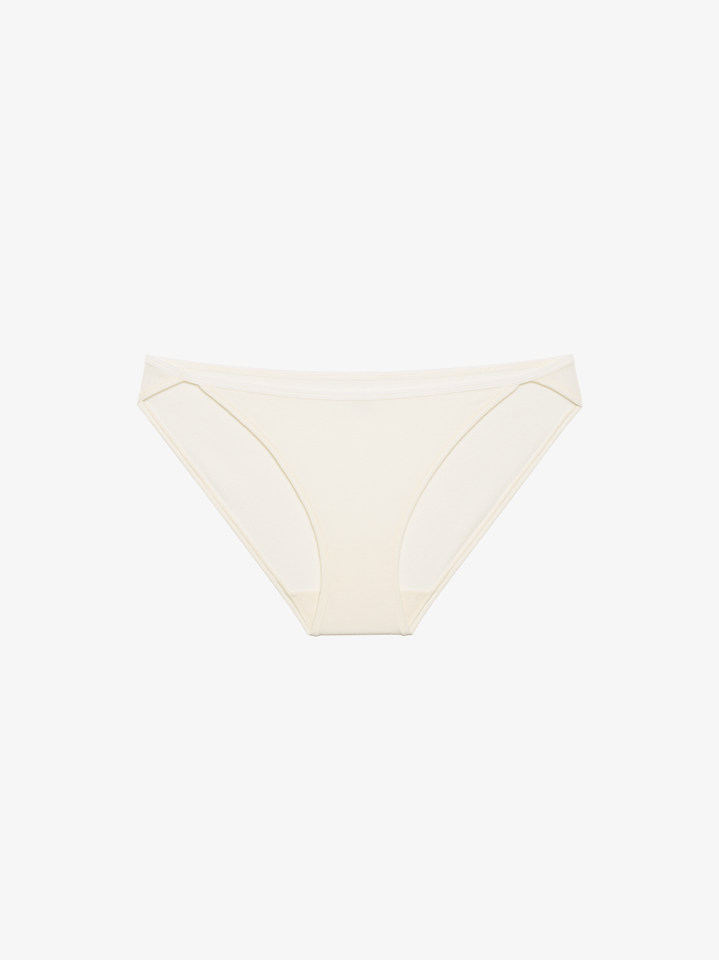 Flat lay of cream colored brief