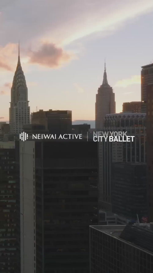 Video set in New York City showcasing three ballet dancers wearing all-black activewear outfits from NEIWAI as they move through their morning