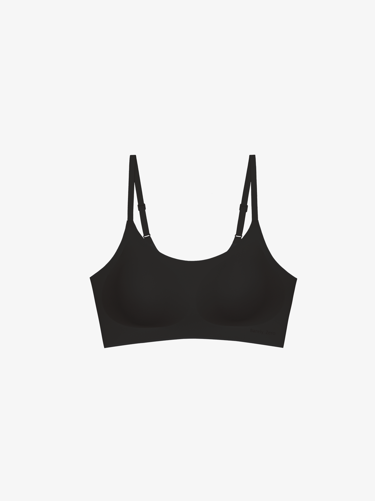 Flat lay of black bra. Black color.