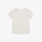 Flat lay of white tee.