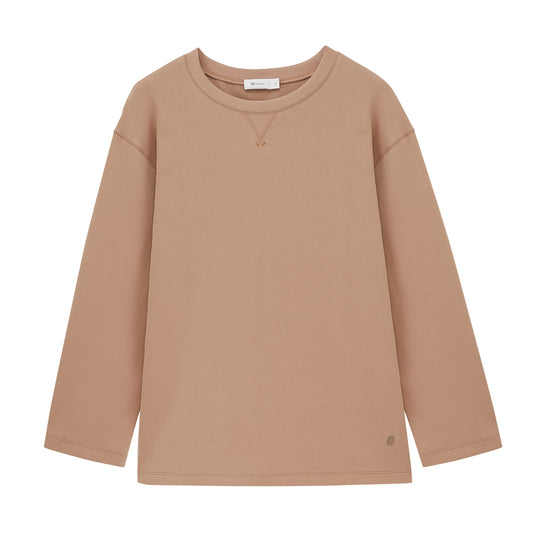 a coffee color pull over top