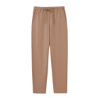 a pair of coffee color pants 