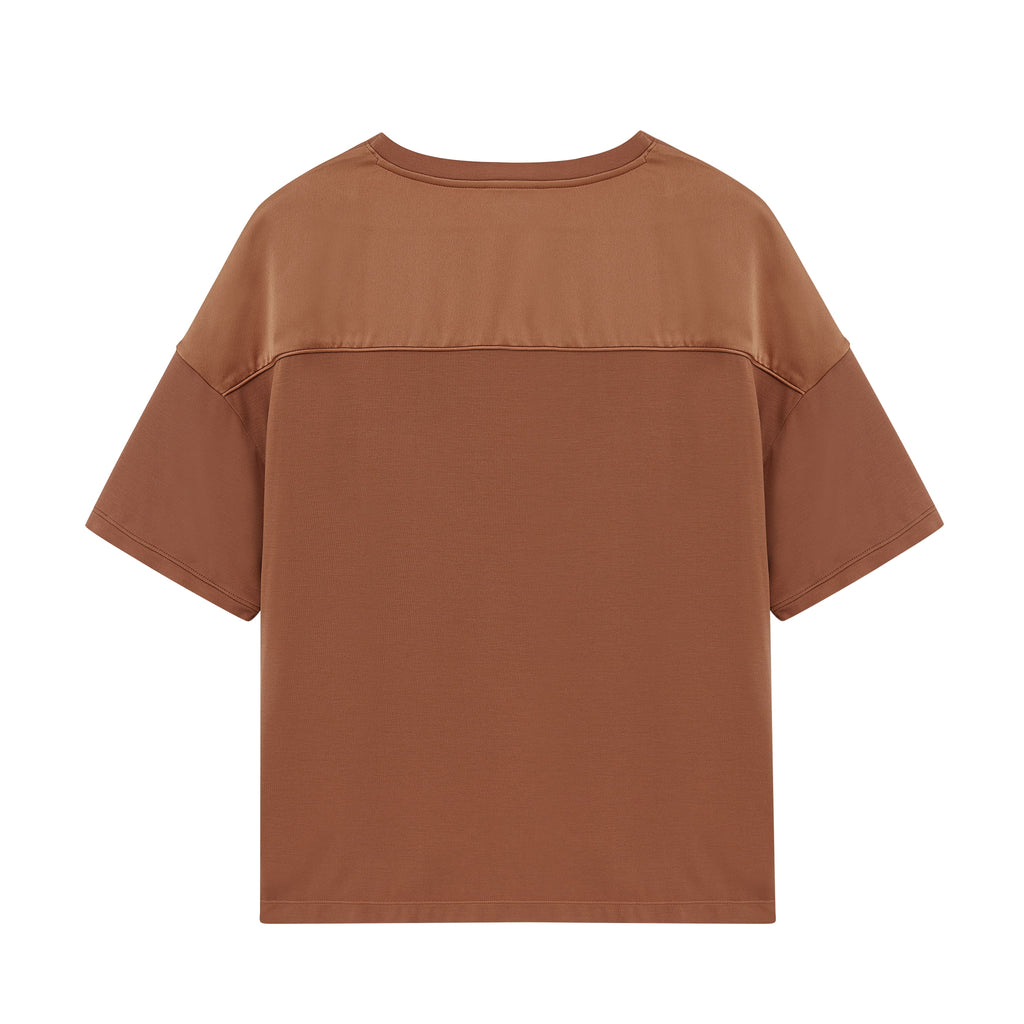 back of caramel pajama t-shirt