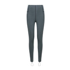 flat lay image of steel blue leggings