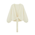 white Alpaca Wrap Cardigan flat lay