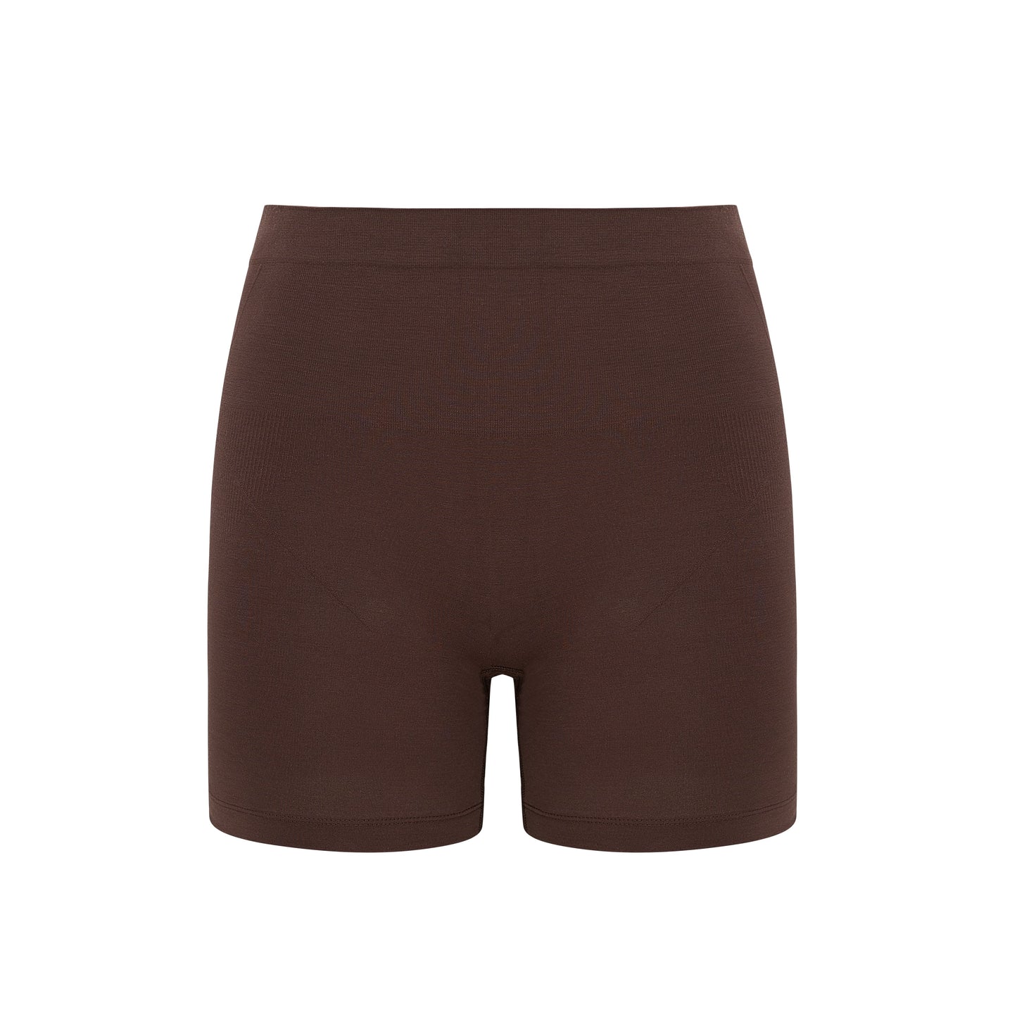 flat lay image of brown shorts
