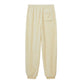 Cream Color Tapered Lounge Pants from Back
