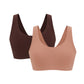 Two Barely Zero Classic Bra in brown shades, one in a darker brown and the other in a cinnamon color, both featuring CloudFit technology, displayed against a white background.