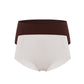 Flay lay images of white and brown underwear briefs