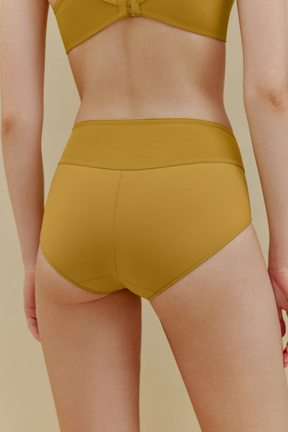 Woman in yellow panties