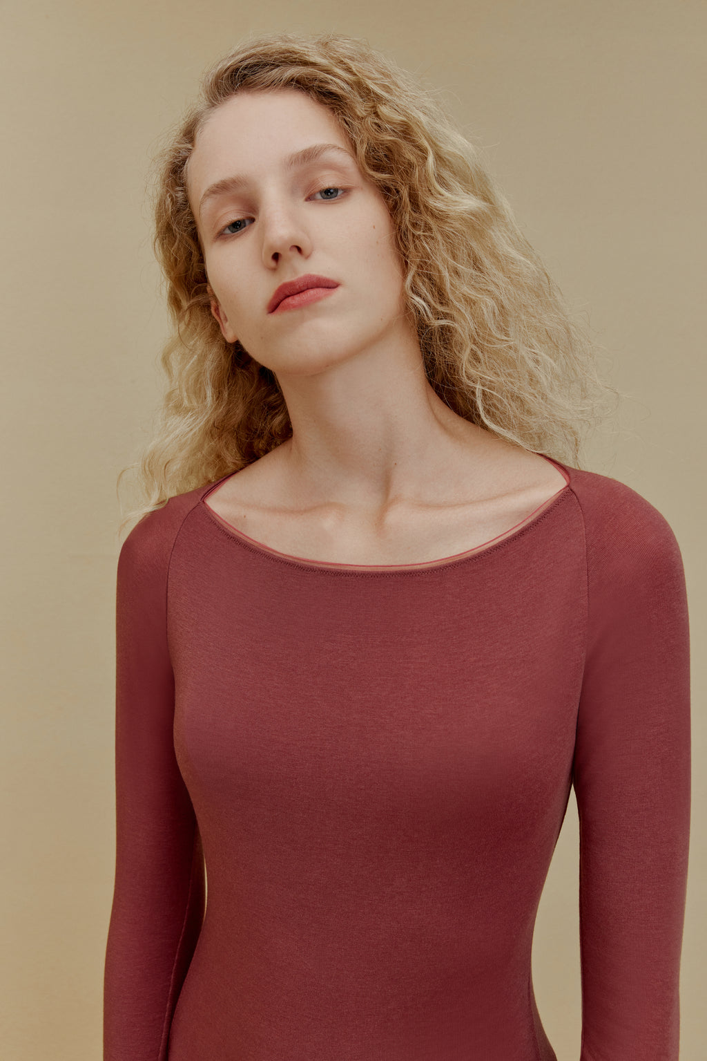 women in red cashmere Thermal Underwear top
