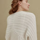 Knitted Ribbed Crew Neck Sweater