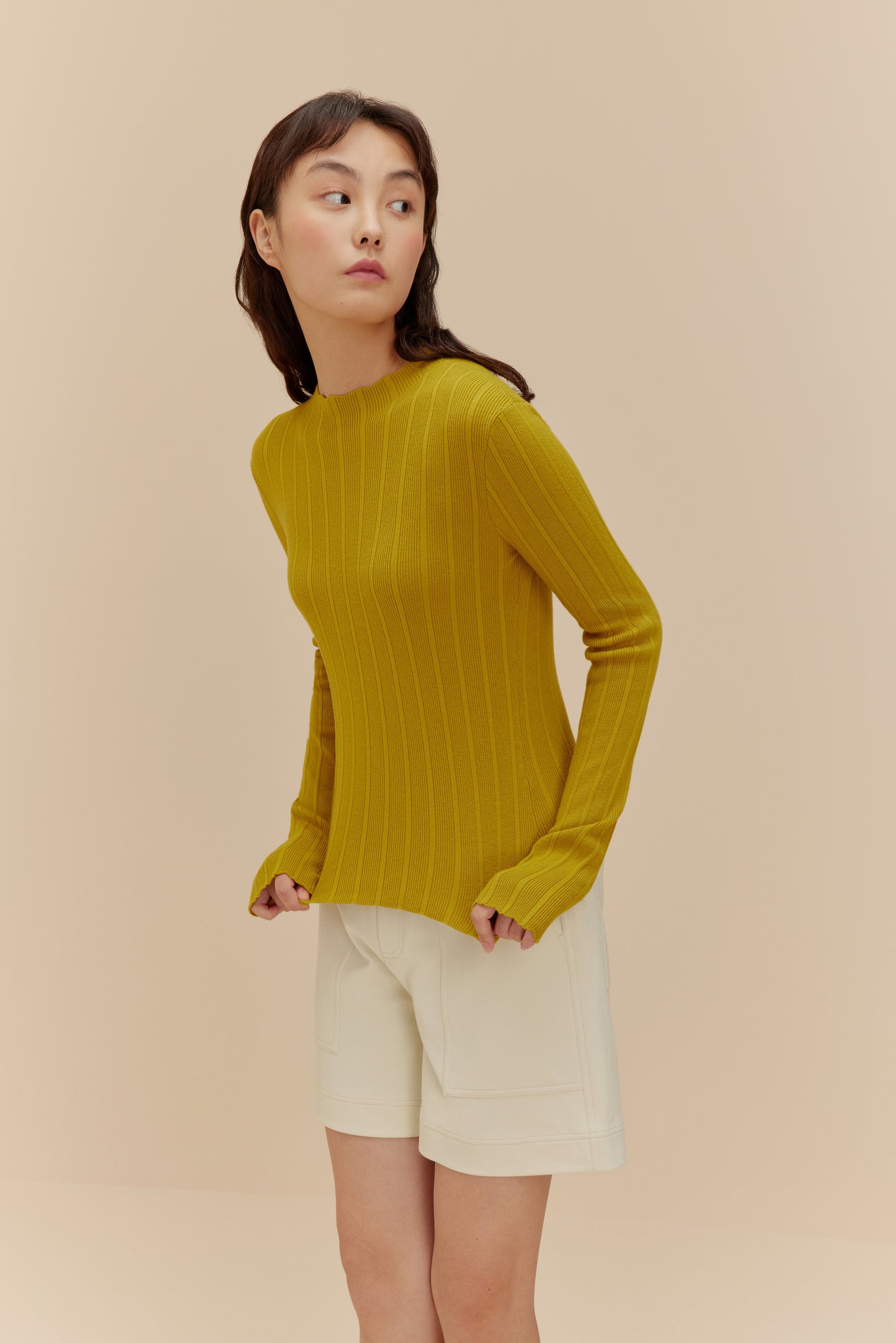 Knitted Ribbed Sweater