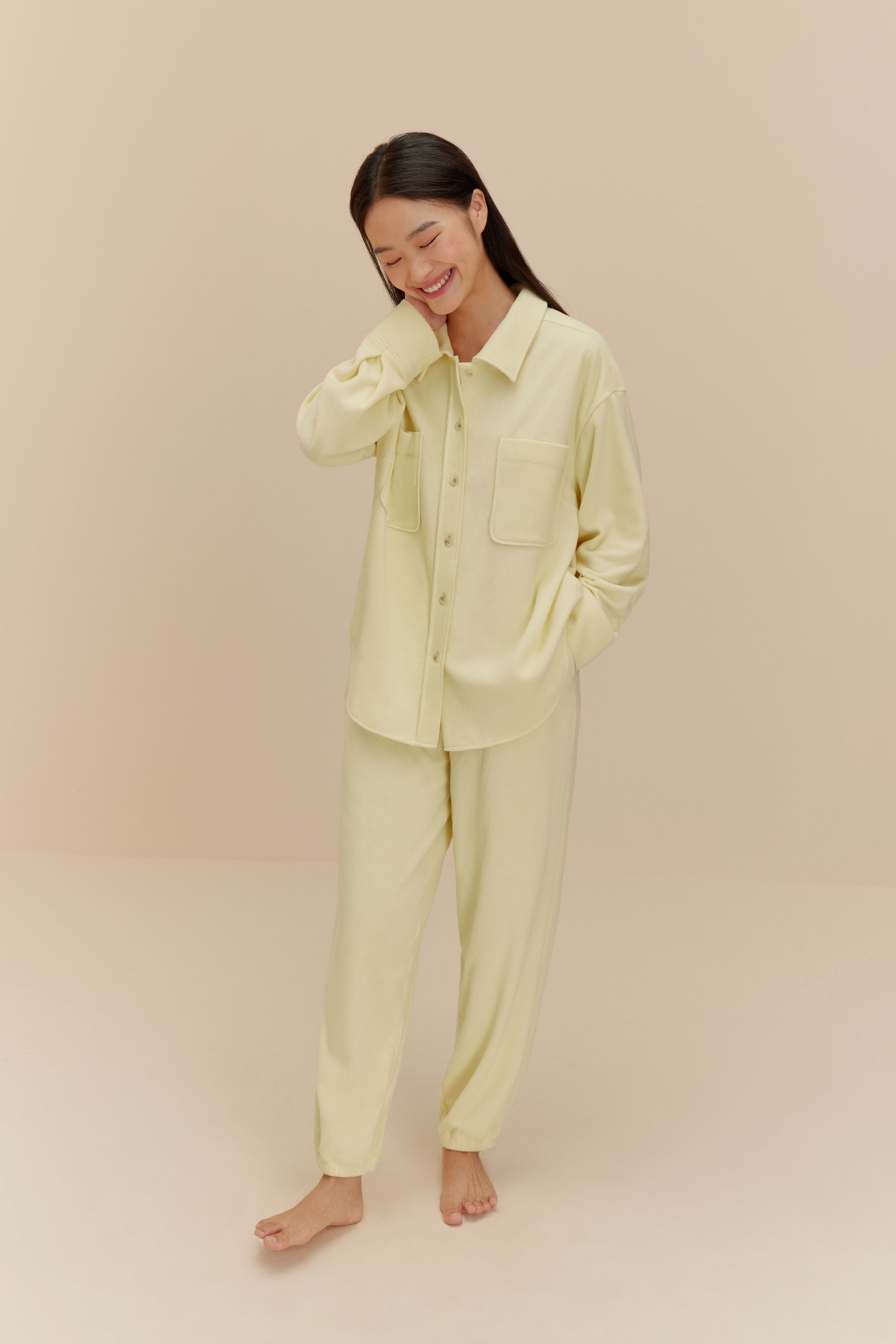 YOLAI Women's Thermal Fleece Pajama Pants Polka Dot Print Comforts Trousers  Warm Casual Trousers Homewear, Black, Medium : : Clothing, Shoes &  Accessories