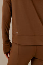 Close-up and back of a brown top
