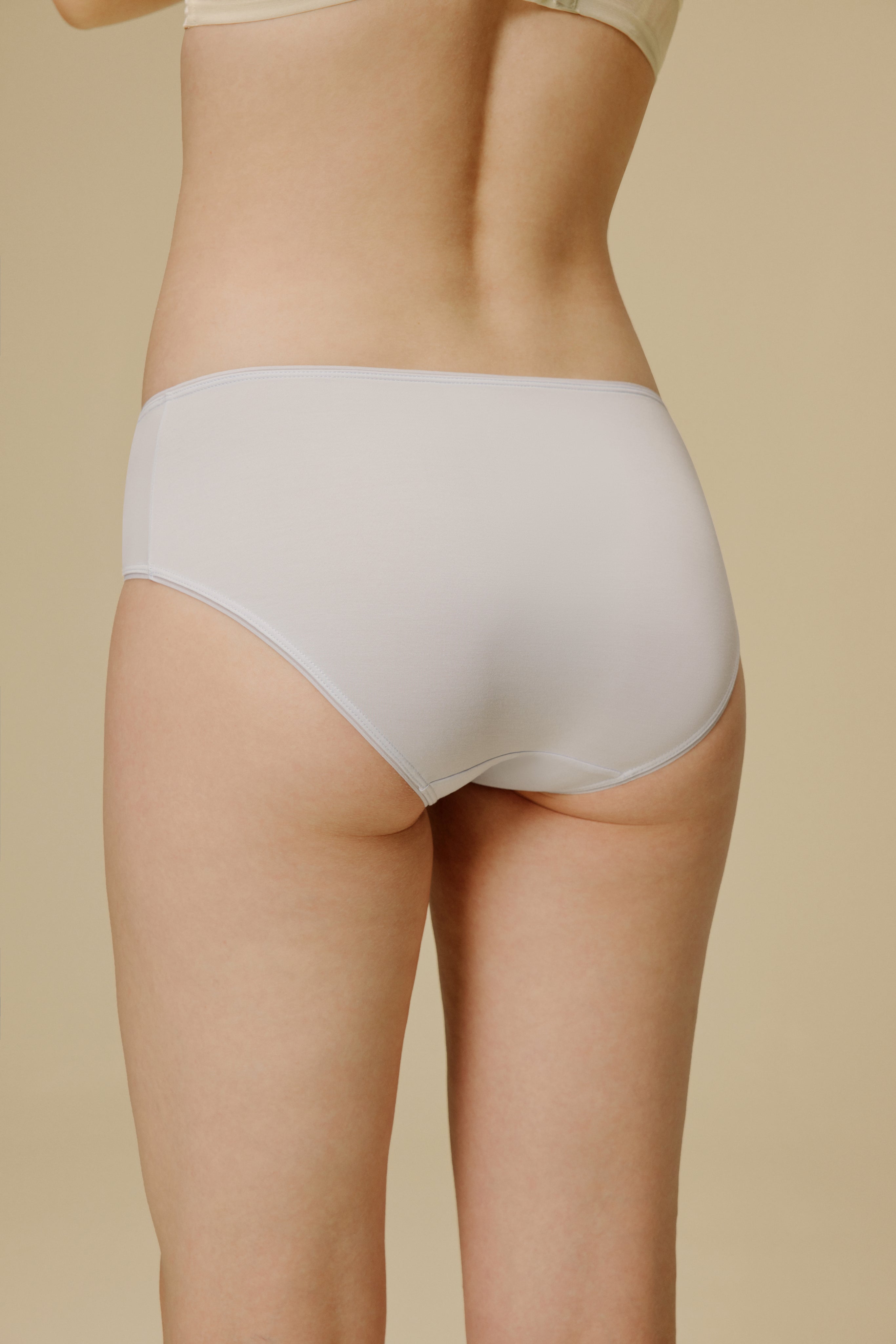 Woman in white panties