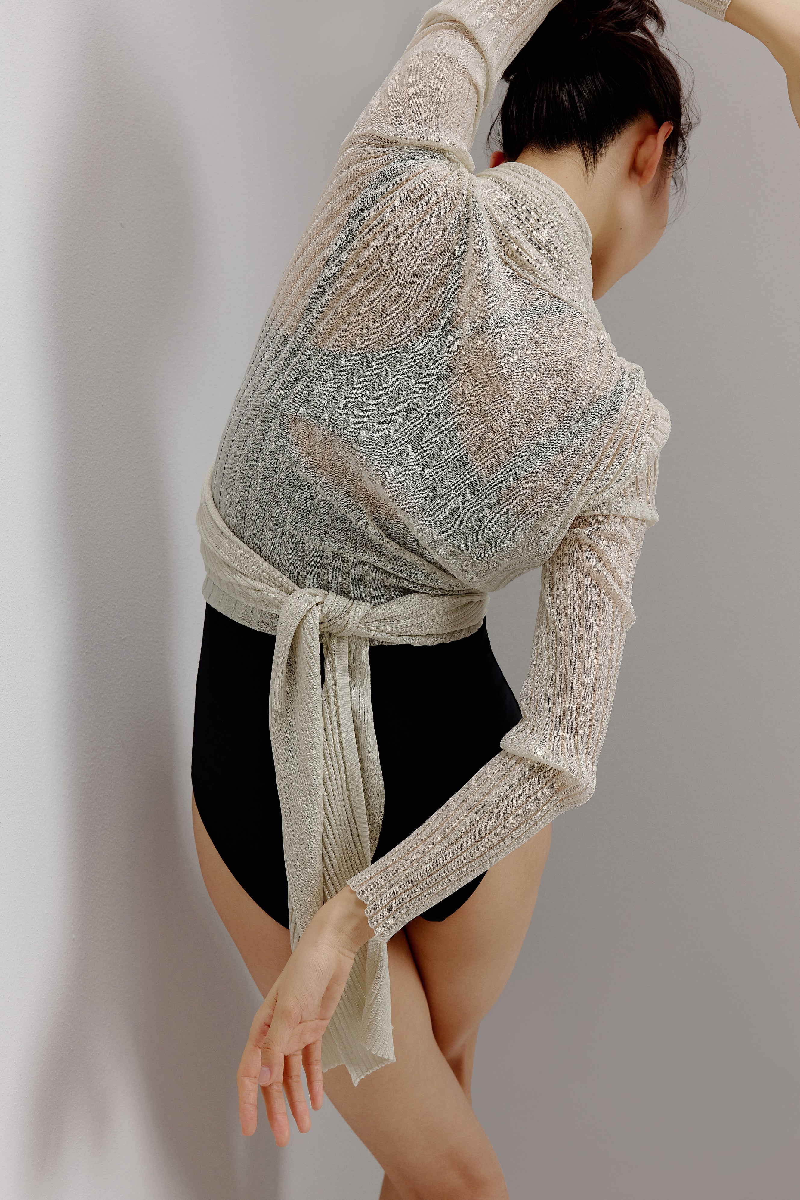 White ballet wrap clearance sweater