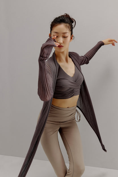 Ballet Ribbed Cardigan