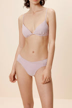 women in light purple bra and brief
