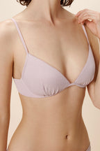 women in light purple bra