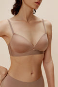 woman in tan bra and brief