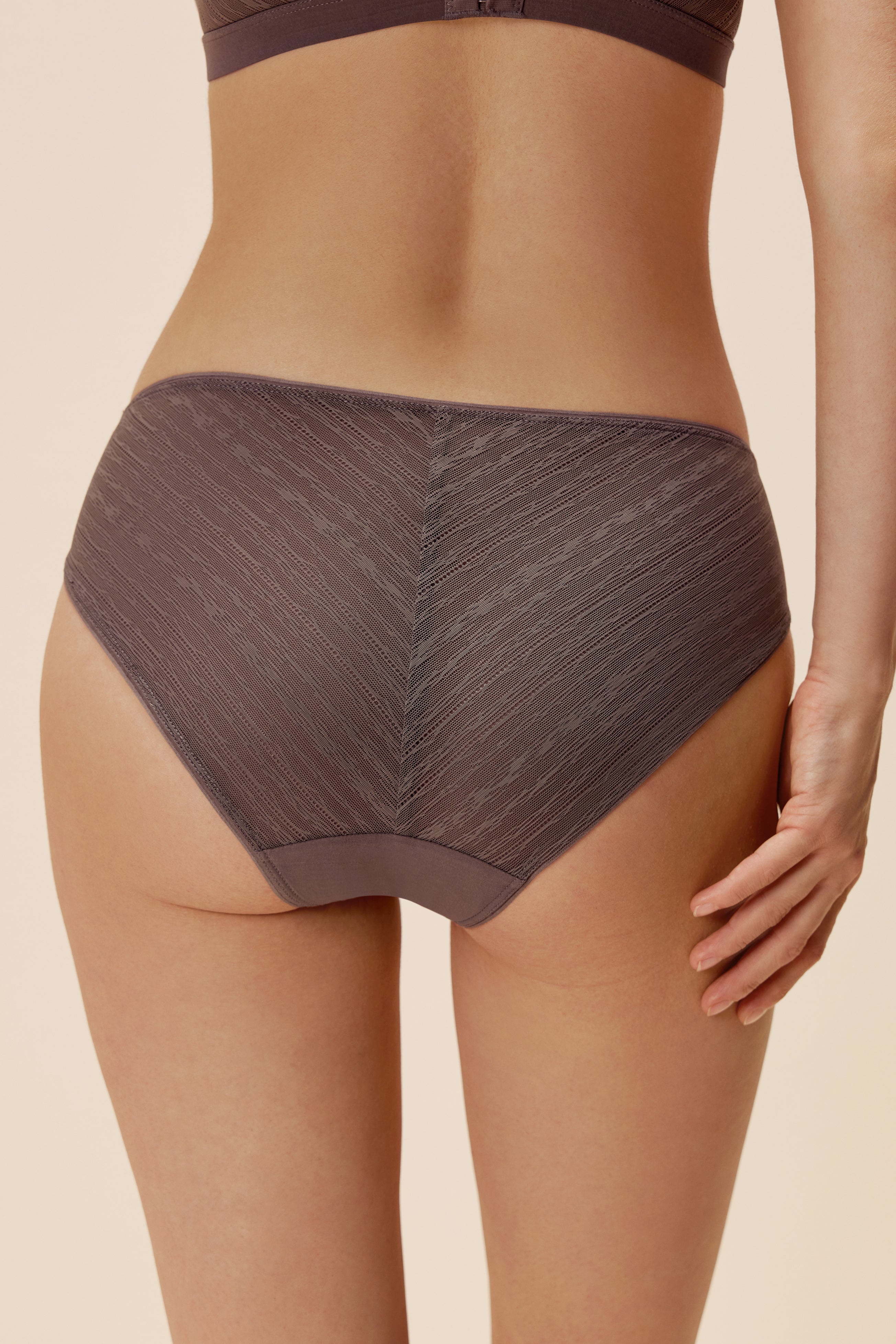 back of women in twilight mauve brief 