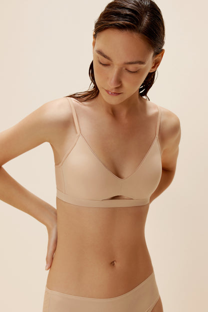 women in nude bra and brief
