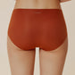 back of woman in maroon brief