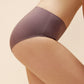 side view of a purple mid waist period brief